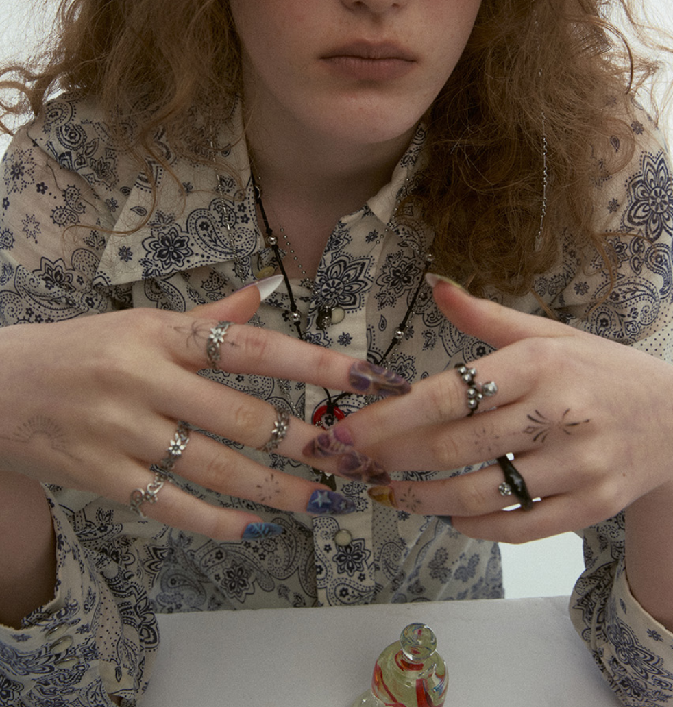 【NFF】rose drop ring - 2 colors