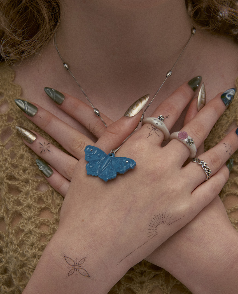 【NFF】rose drop ring - 2 colors