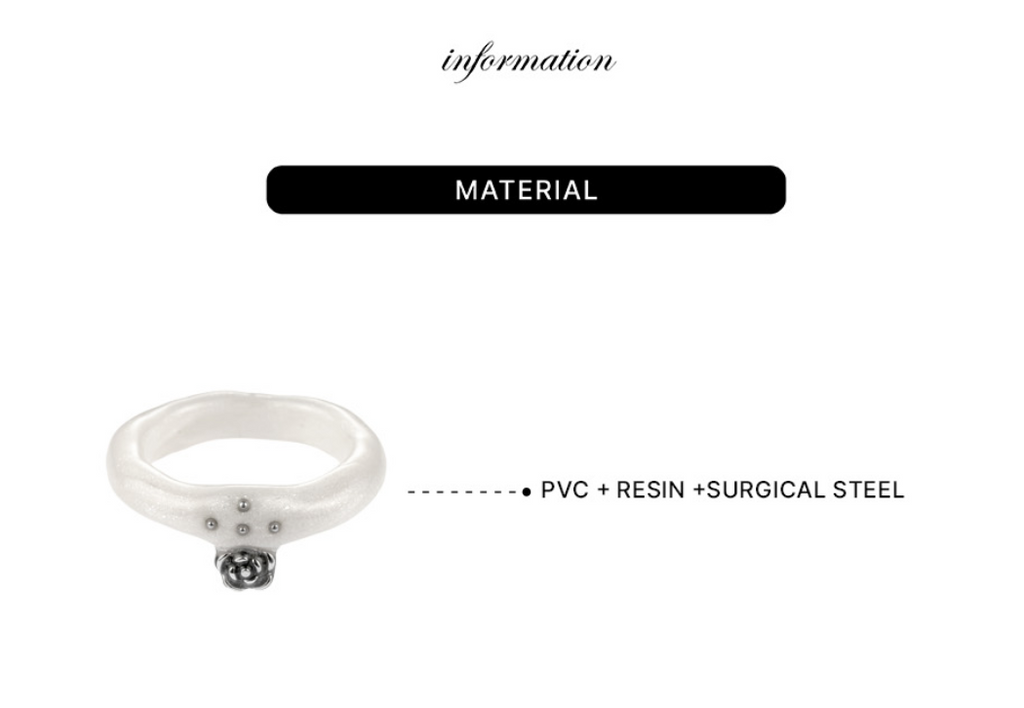 【NFF】rose drop ring - 2 colors