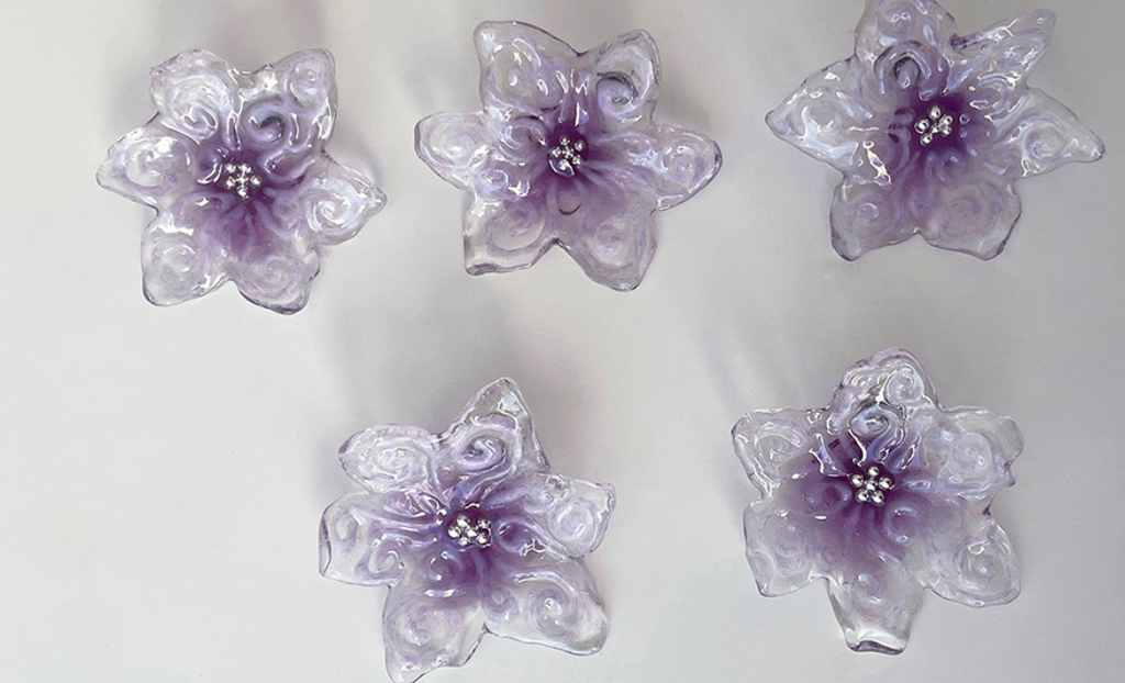 【NFF】muse flower earrings - purple