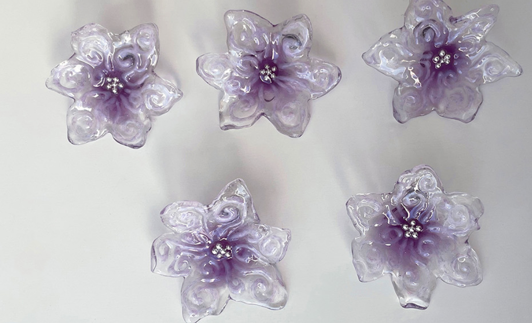 【NFF】muse flower earrings - purple