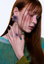 【NFF】muse flower earrings - purple
