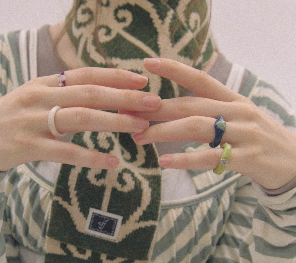 【NFF】dotty romance ring - navy