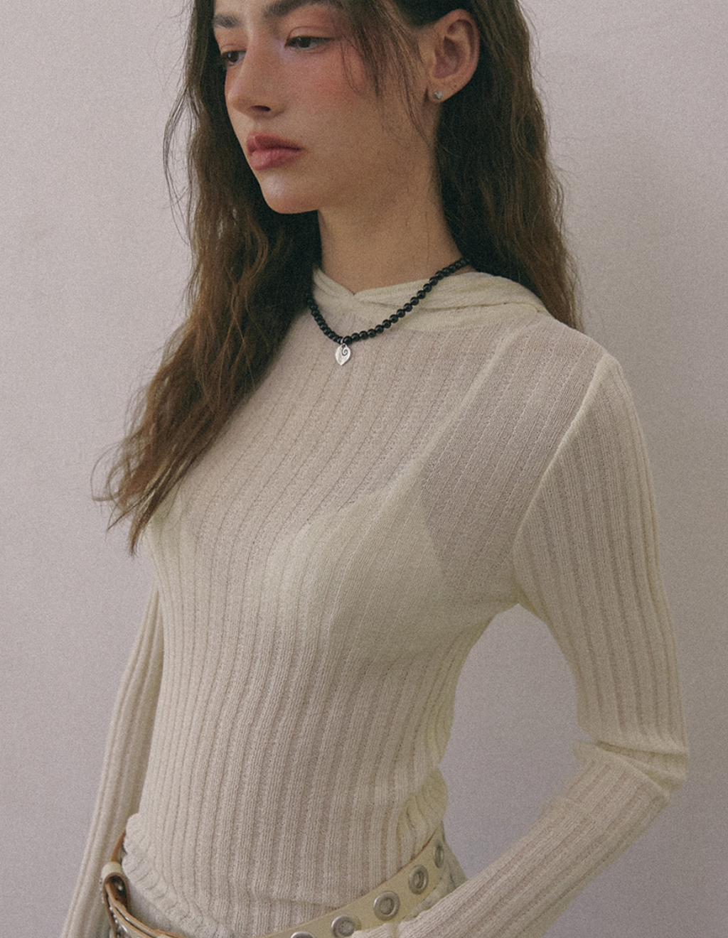 【NFF】eternal gemstone necklace - black