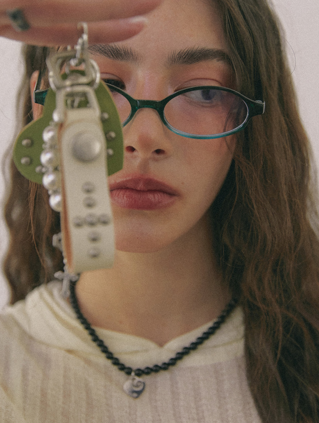 【NFF】eternal gemstone necklace - black