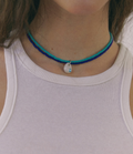 【NFF】color layer necklace - blue