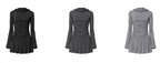 【Flare up】Hooded High Neck Long Dress - 3 colors