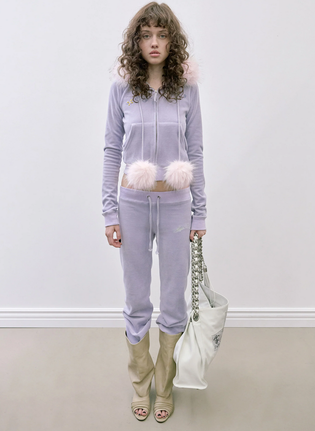【SCULPTOR】Velour Track Hooded Zip-Up  - 3 colors