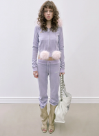 【SCULPTOR】Velour Track Hooded Zip-Up  - 3 colors