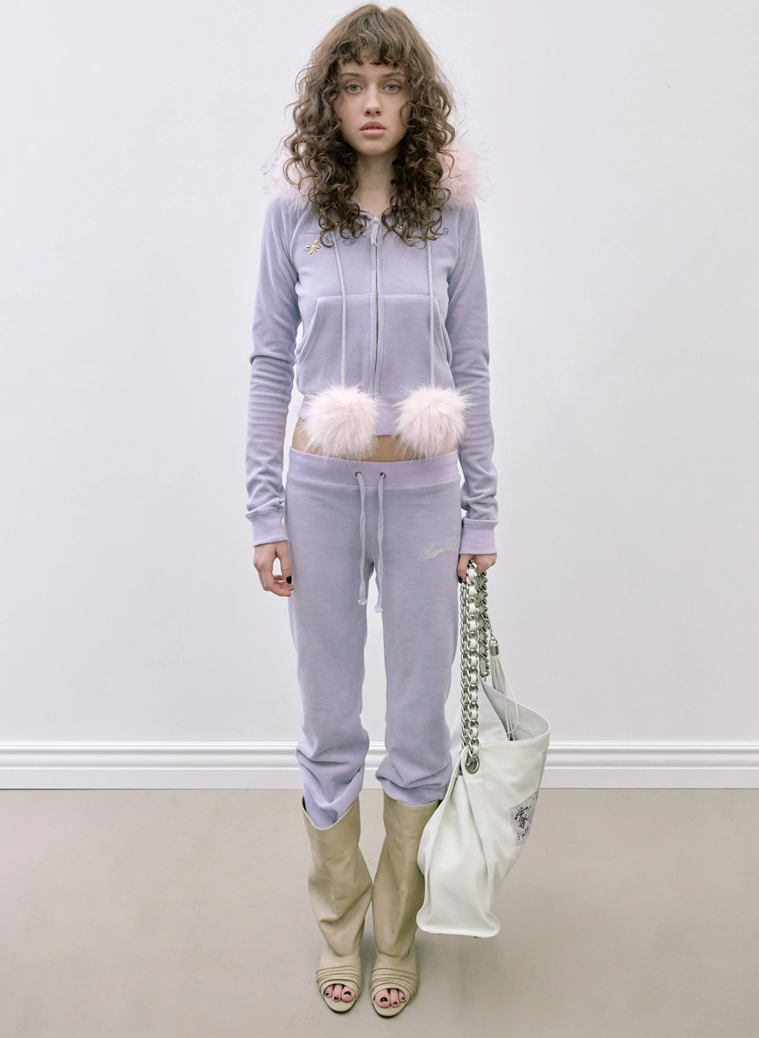【SCULPTOR】Velour Track Hooded Zip-Up  - 3 colors
