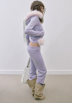 【SCULPTOR】Velour Track Hooded Zip-Up  - 3 colors