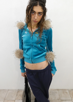 【SCULPTOR】Velour Track Hooded Zip-Up  - 3 colors
