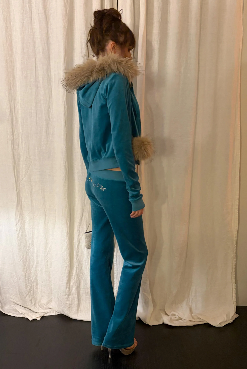 【SCULPTOR】Velour Track Hooded Zip-Up  - 3 colors