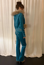 【SCULPTOR】Velour Track Hooded Zip-Up  - 3 colors