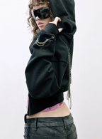 【SCULPTOR】Chain Hooded Zip-Up - 3 colors