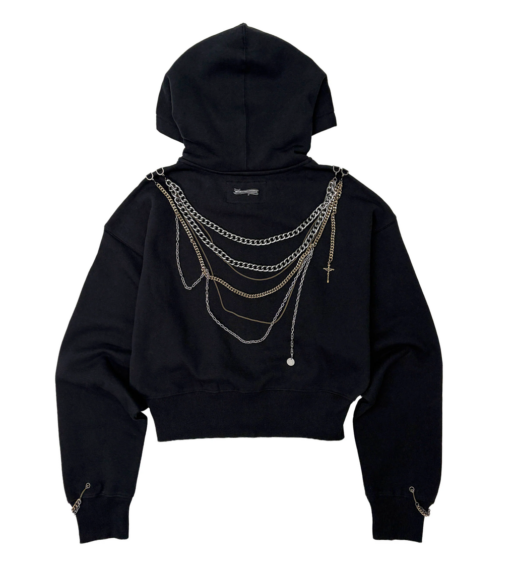 【SCULPTOR】Chain Hooded Zip-Up - 3 colors