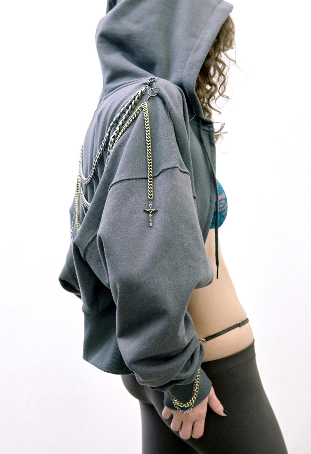 【SCULPTOR】Chain Hooded Zip-Up - 3 colors