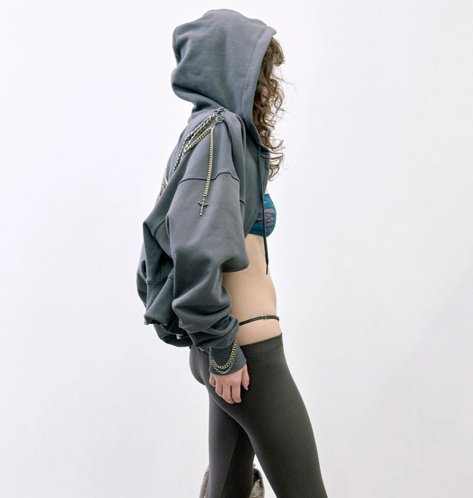 【SCULPTOR】Chain Hooded Zip-Up - 3 colors
