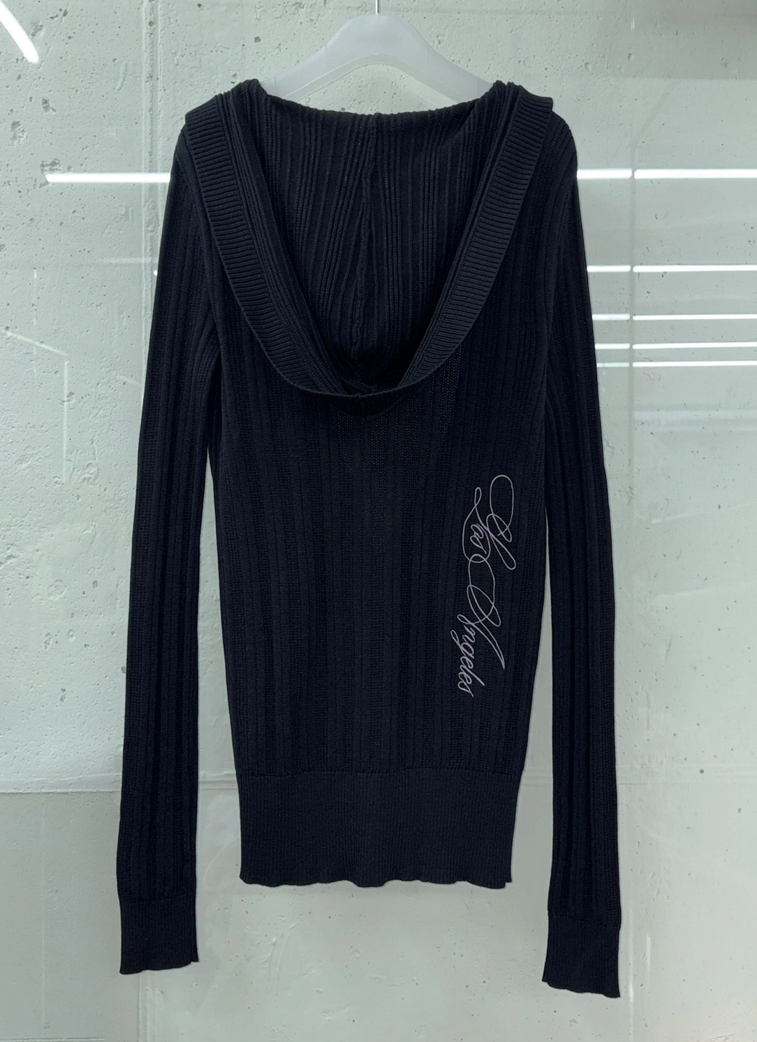 【SCULPTOR】Deep V Cut Hooded Sweater - 3 colors