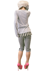 【SCULPTOR】Fringe Sleeve Tee - 3 colors
