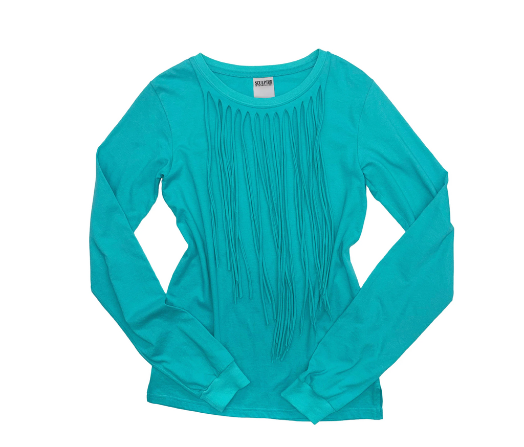 【SCULPTOR】Fringe Sleeve Tee - 3 colors