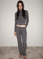 【SCULPTOR】Classic Striped Jersey Zip-Up  - 4 colors