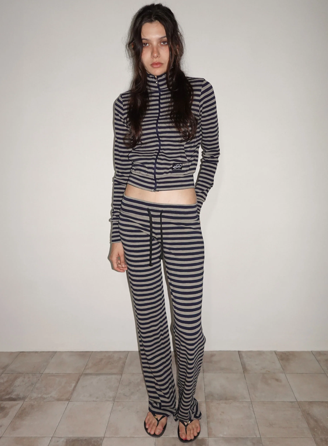 【SCULPTOR】Classic Striped Jersey Zip-Up  - 4 colors