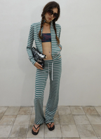 【SCULPTOR】Classic Striped Jersey Zip-Up  - 4 colors