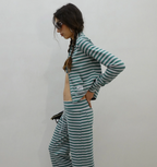【SCULPTOR】Classic Striped Jersey Zip-Up  - 4 colors