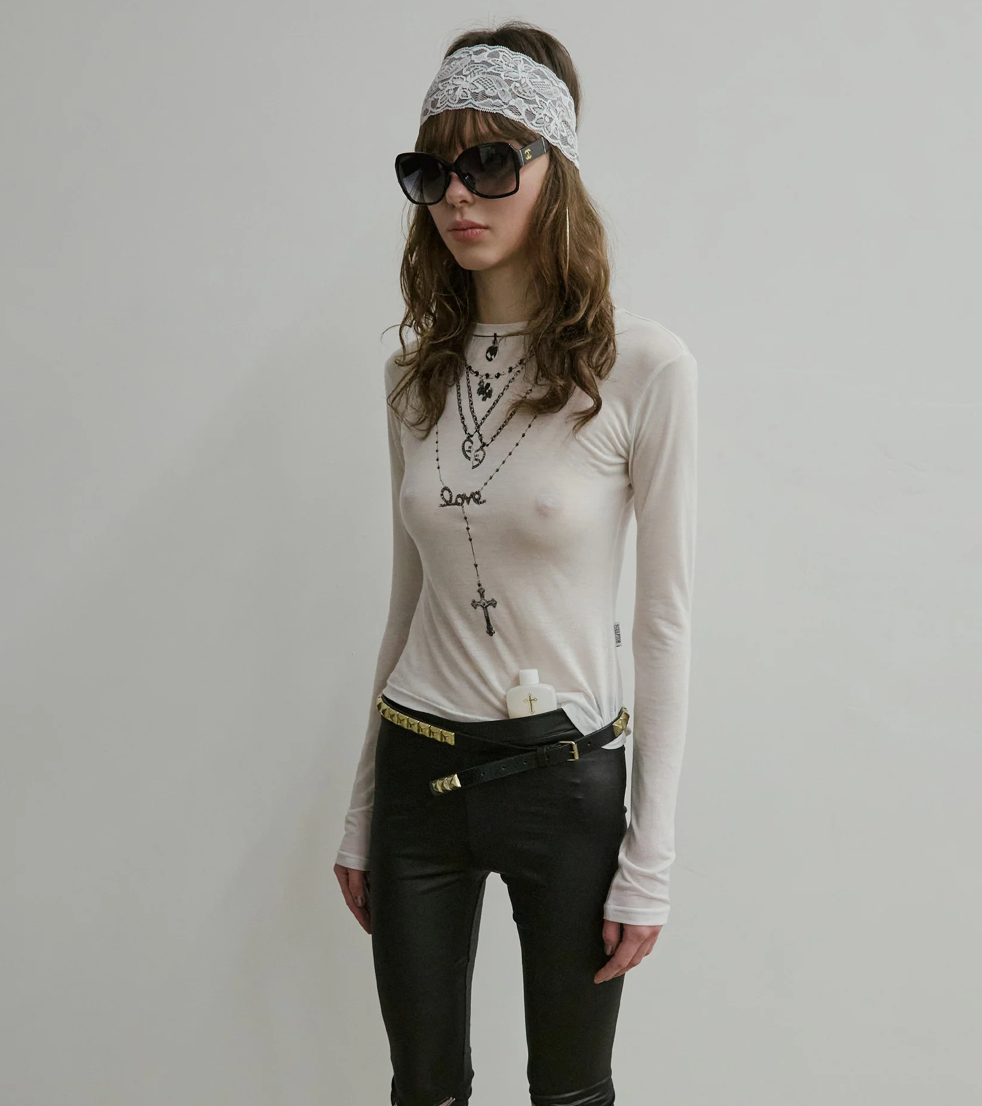 【SCULPTOR】Faux Necklace Tee - 4 colors