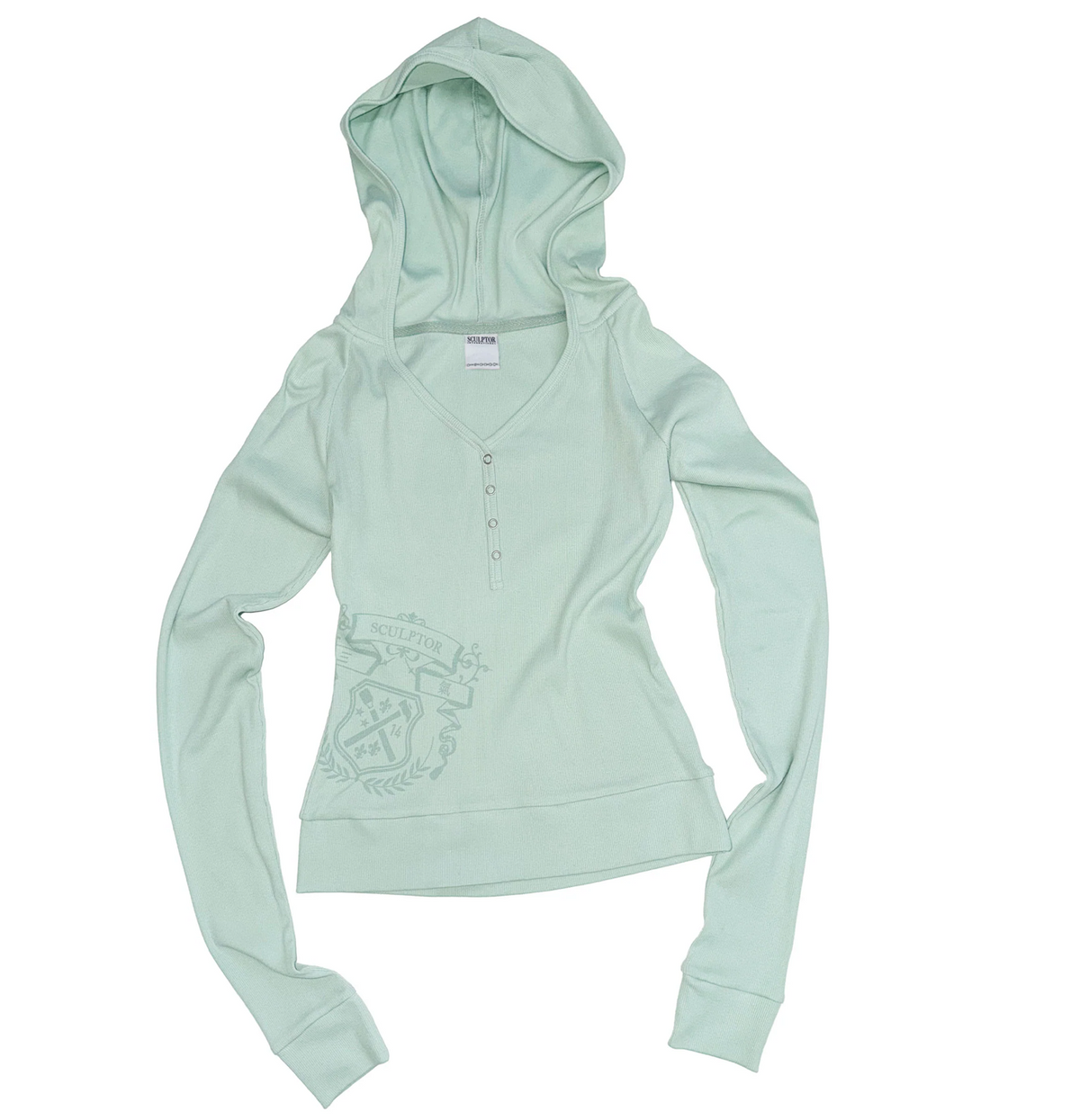 【SCULPTOR】Crest Henley Hoodie - 3 colors