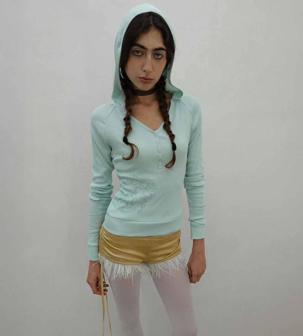 【SCULPTOR】Crest Henley Hoodie - 3 colors