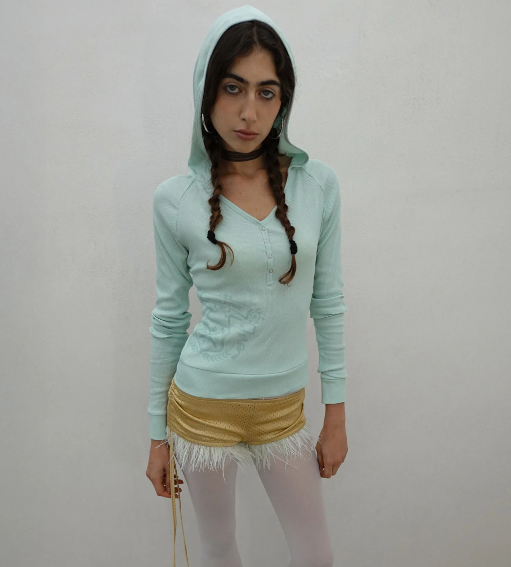 【SCULPTOR】Crest Henley Hoodie - 3 colors