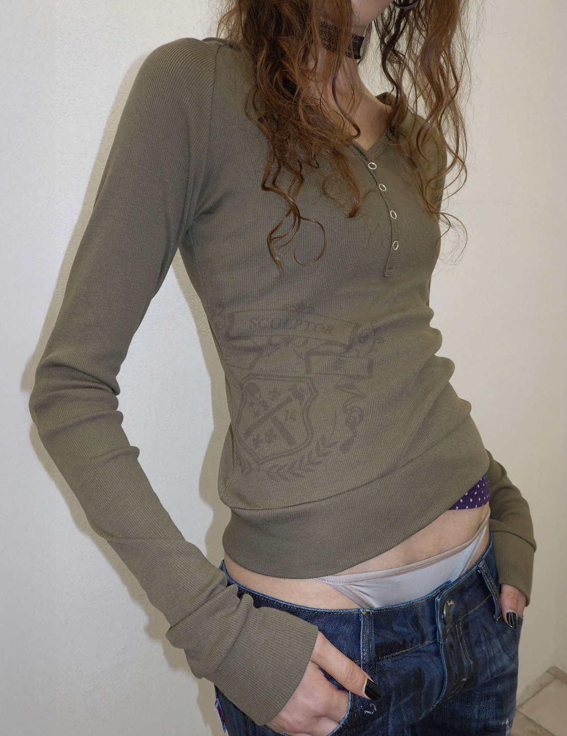 【SCULPTOR】Crest Henley Hoodie - 3 colors