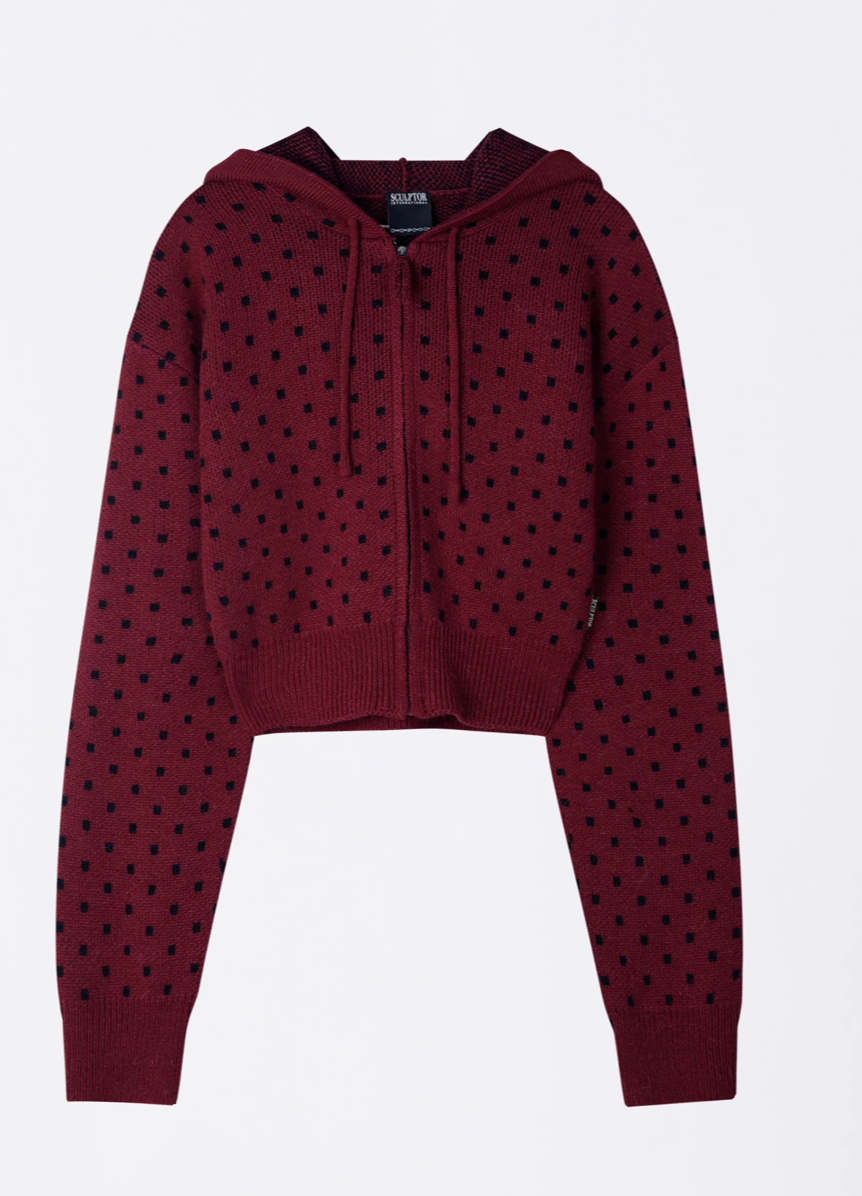 【SCULPTOR】Snowflake Knit Zip-Up  - 3 colors