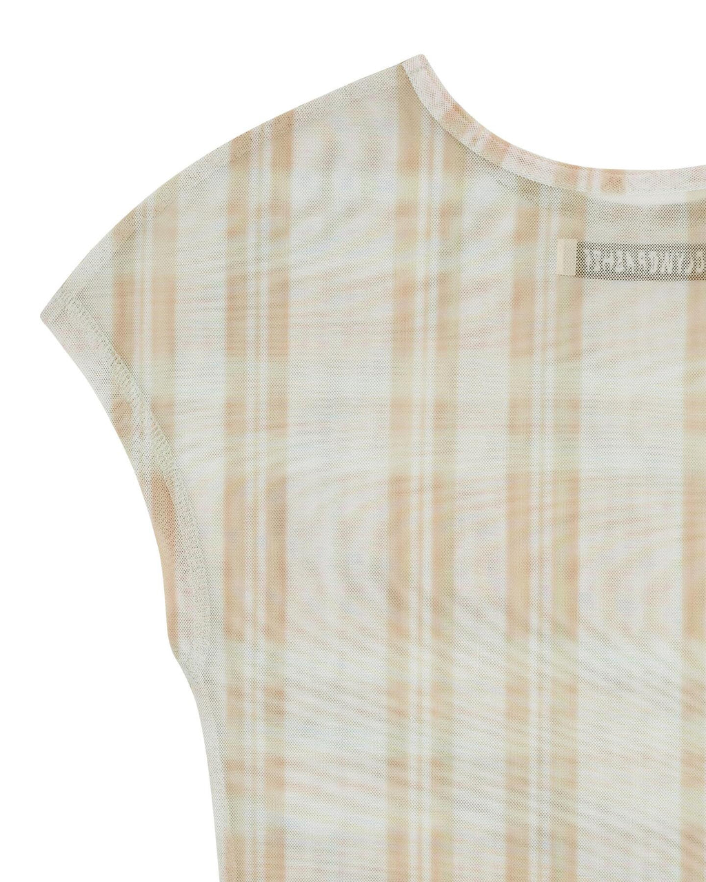 【odlyworkshop】Mesh checked Tee - 3 colors