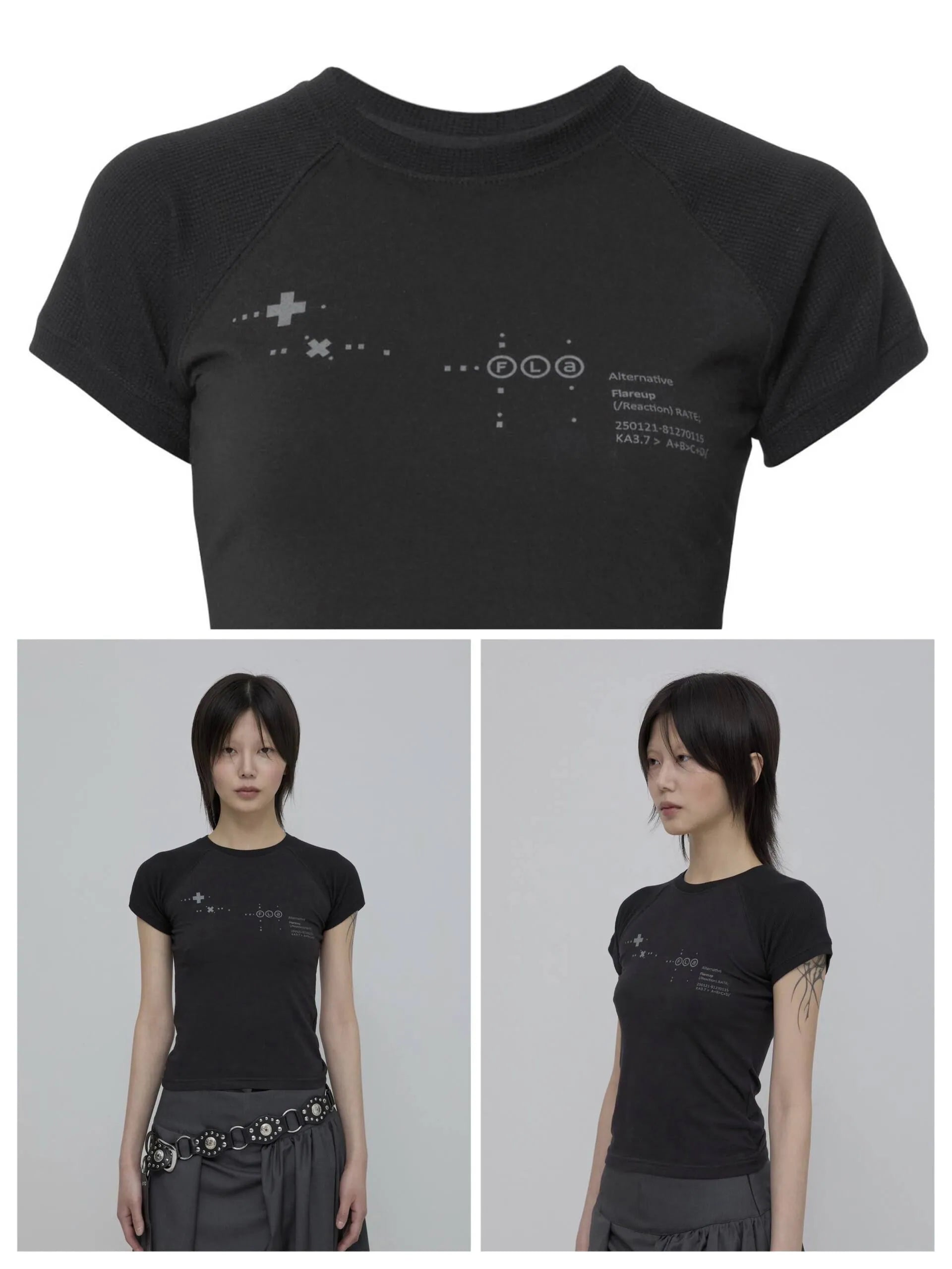 【Flare up】Muta Waffle Raglan T-Shirt  [6 colors]