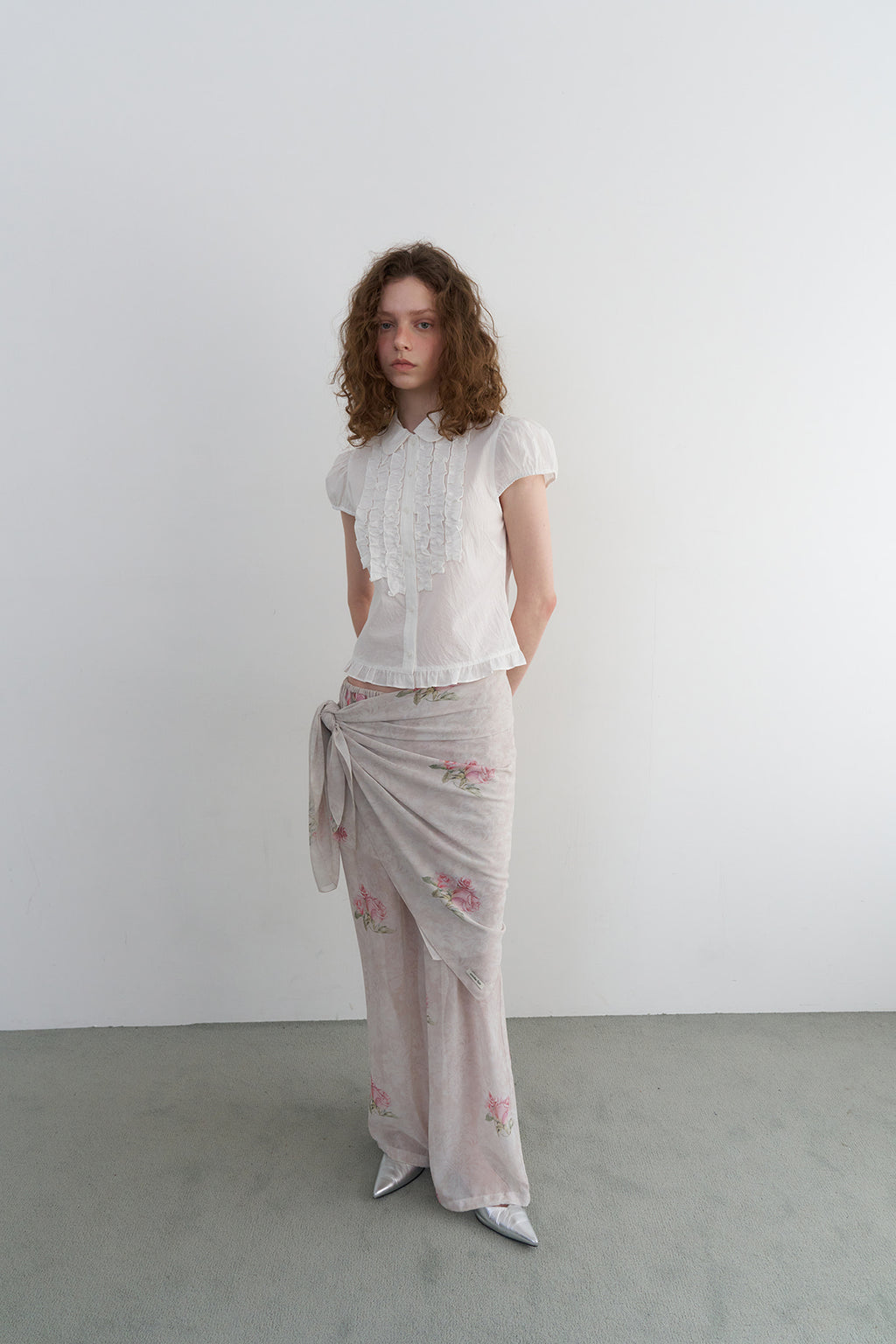 【overdue flair】VICTORIAN FRILL MESH BLOUSE - 2 colors