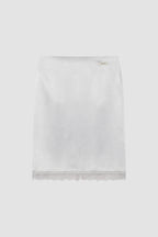 【overdue flair】 LACE SATIN MIDI SKIRT - 2 colors