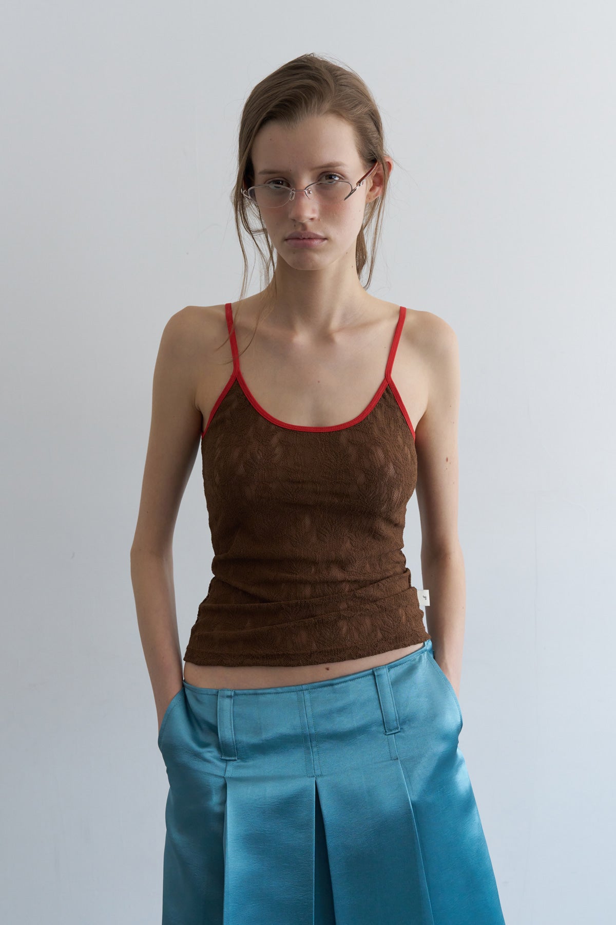 【overdue flair】TEXTURE COMBI SLEEVELESS - 2 colors