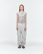 【odlyworkshop】Mesh checked Tee - 3 colors