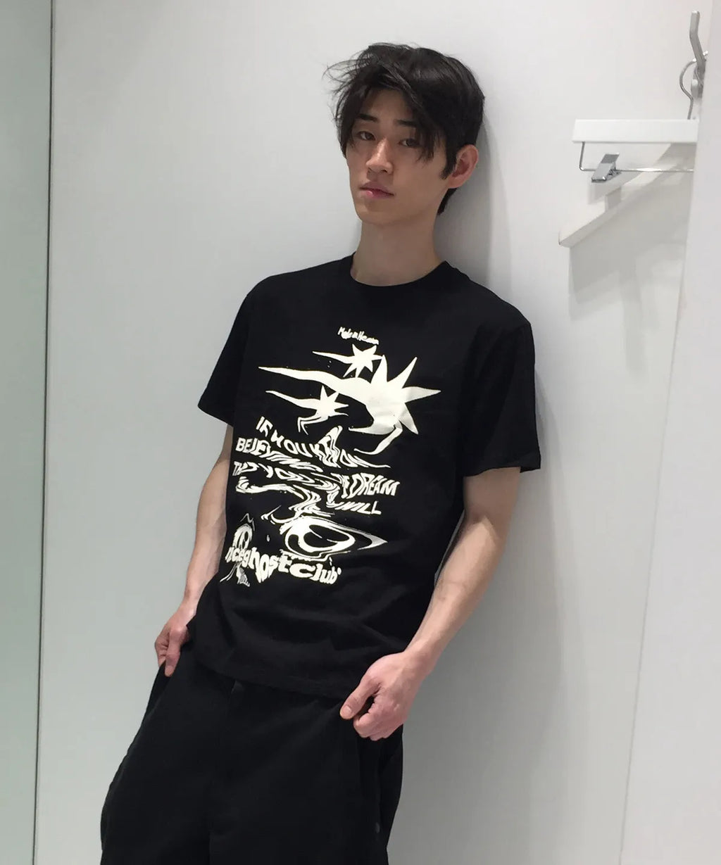 【niceghostclub】tornado logo tee [Black / White]