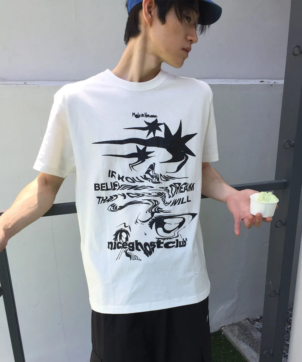 【niceghostclub】tornado logo tee [Black / White]
