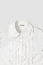 【overdue flair】VICTORIAN FRILL MESH BLOUSE - 2 colors