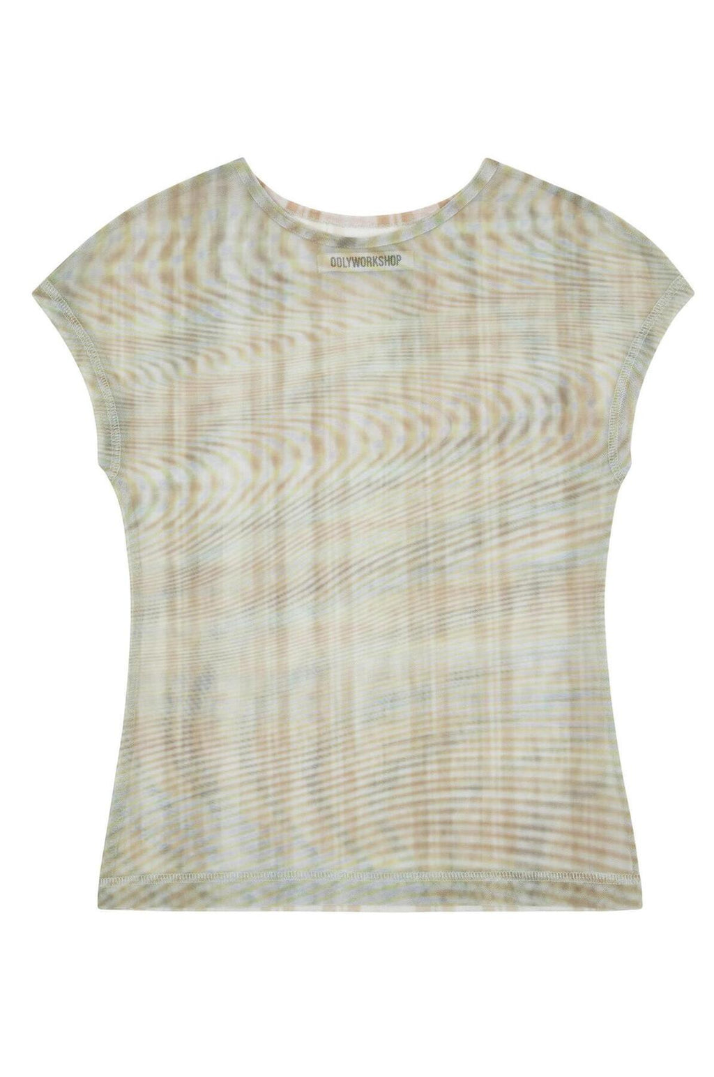 【odlyworkshop】Mesh checked Tee - 3 colors
