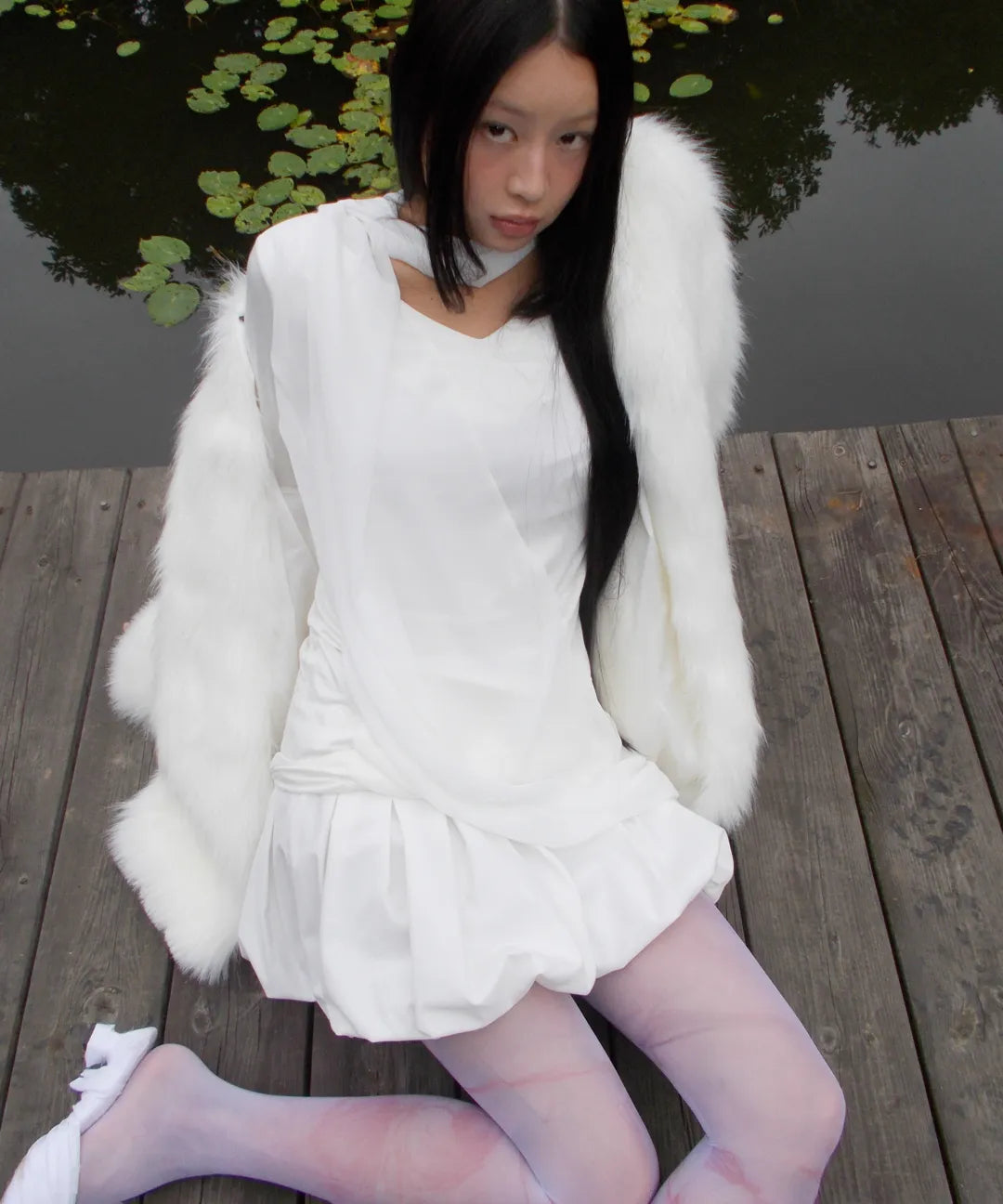 【flare up】 Daydream Tights [Violet / Burgundy]