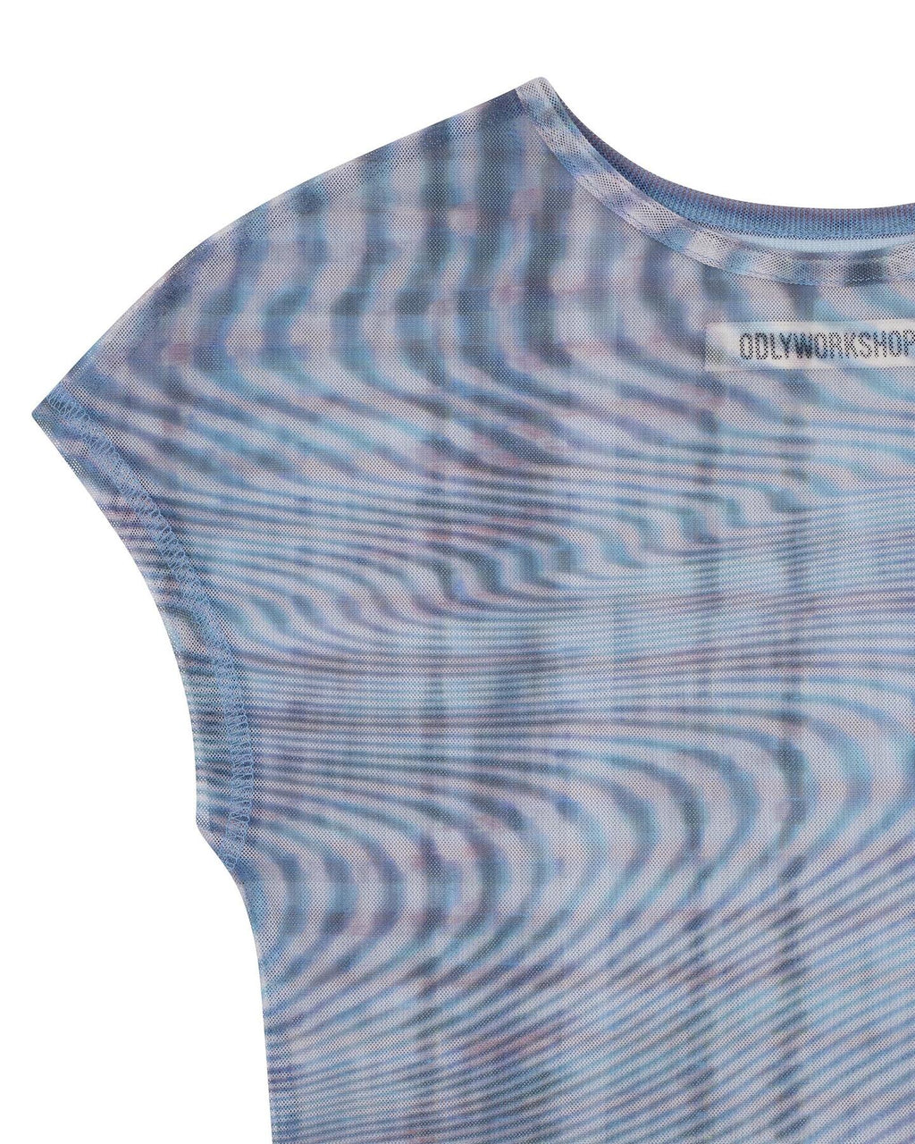 【odlyworkshop】Mesh checked Tee - 3 colors