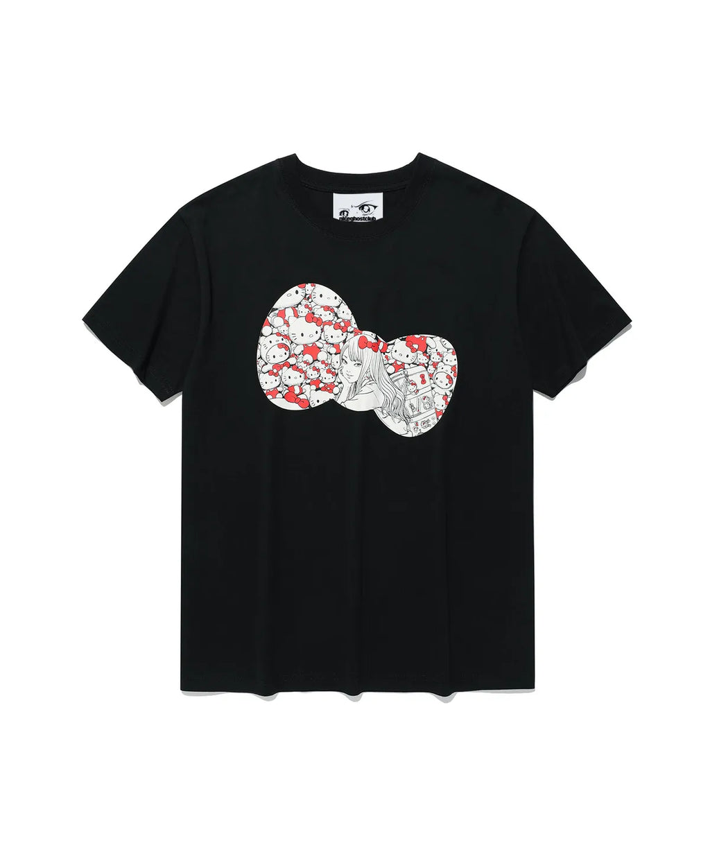 【niceghostclub】伊藤潤二 x 三麗鷗JS TOMIE HELLO KITTY RIBBON TEE
