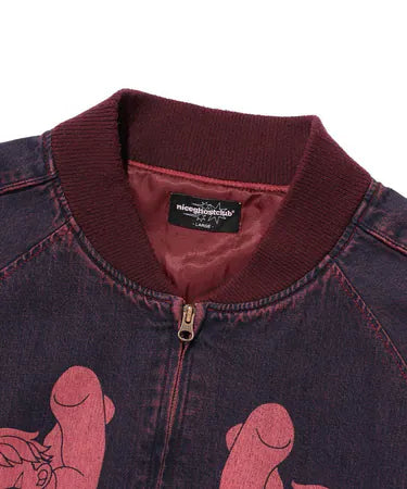 【好鬼俱樂部】heaven denim souvenir jacket [Blue / Red]（藍色L現貨）