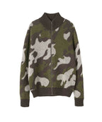 【SCULPTOR】Camouflage Mohair Zip-Up - 2 colors
